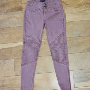 Womens purple rippled texture pants size 3